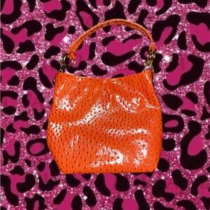 Orange Patent Hobo Bag - Women